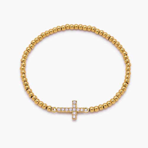 Pebble Cross Bracelet