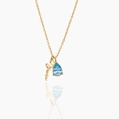 Fine Name & Birthstone Charm Necklace