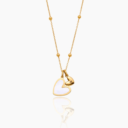 Initial & Heart Pair Necklace