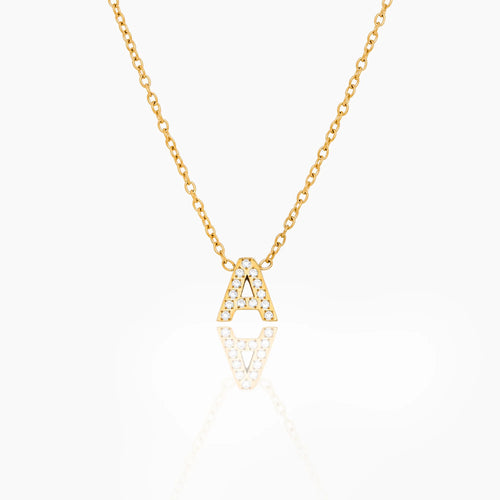 Pavé Letter Necklace