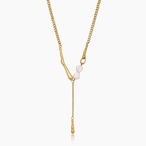 Hedda Pearl Bar Necklace