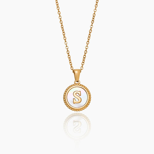Nacre Initial Pendant Necklace