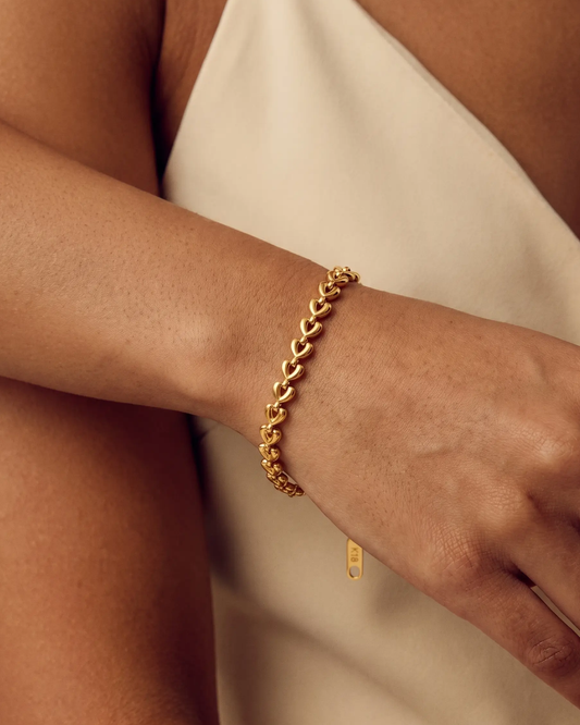 Heart Row Bracelet