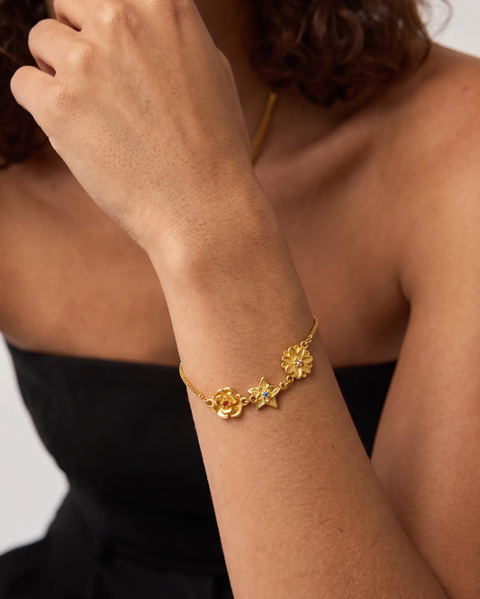 Meadow Birthflower Charm Bracelet
