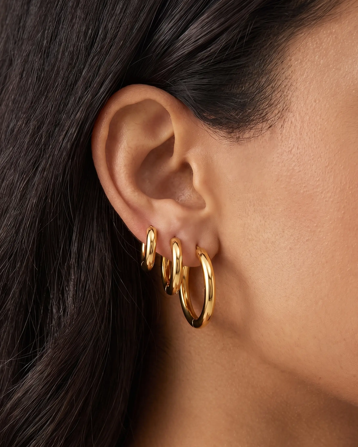 Simple Gold Hoop Set