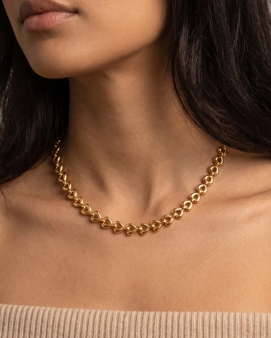 Heart Row Necklace