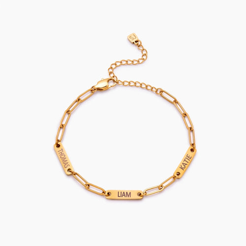 Paperclip Family Name Bracelet