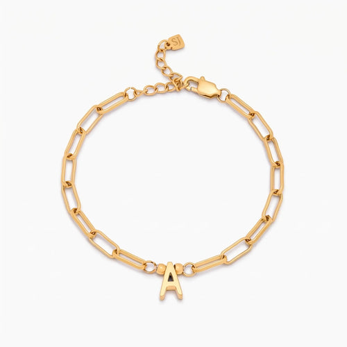 Paperclip Letter Charm Bracelet