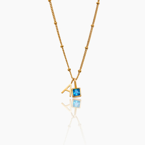 Stone Initial Necklace