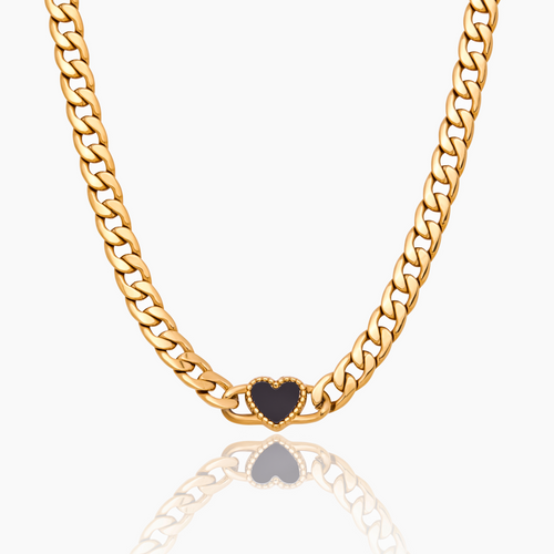 Glow Heart Curb Necklace