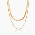 Snake & Sequin Layered Necklace