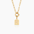 Pavé Letter Pendant Necklace