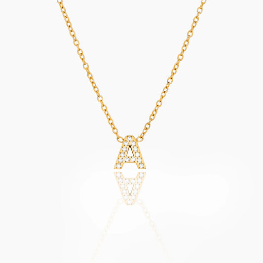 Pavé Letter Necklace