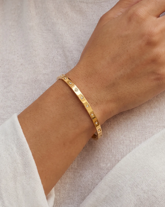 Crystal Heart Cuff
