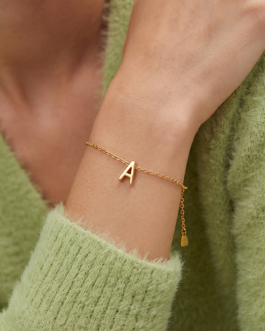 Fine Initial Charm Bracelet