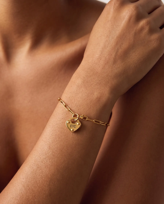 Padlock Initial Bracelet