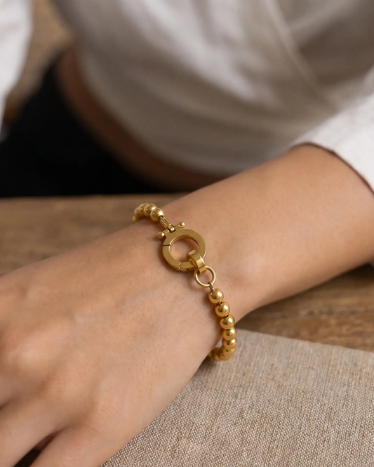 Simple Gold Bead Bracelet