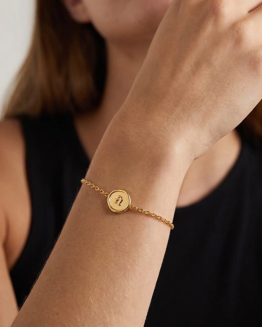 Stamped Initial Bracelet
