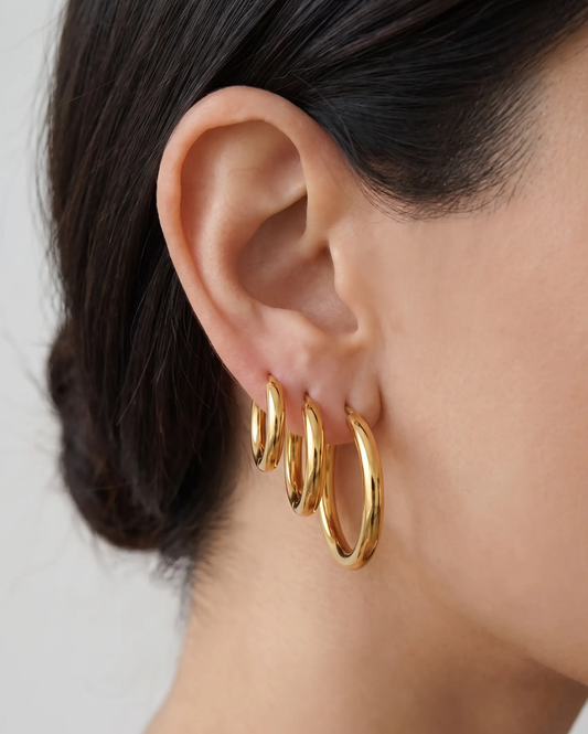 Simple Gold Hoop Set