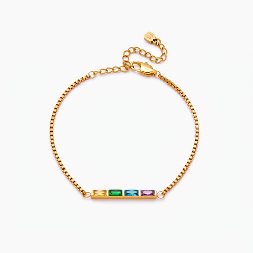 Fine Baguette Birthstone Bracelet
