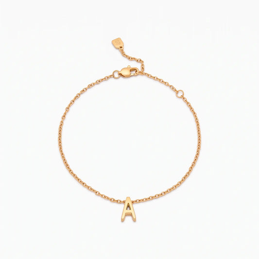 Fine Initial Charm Bracelet