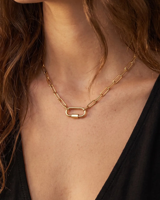 Clasp Charm Lock Necklace