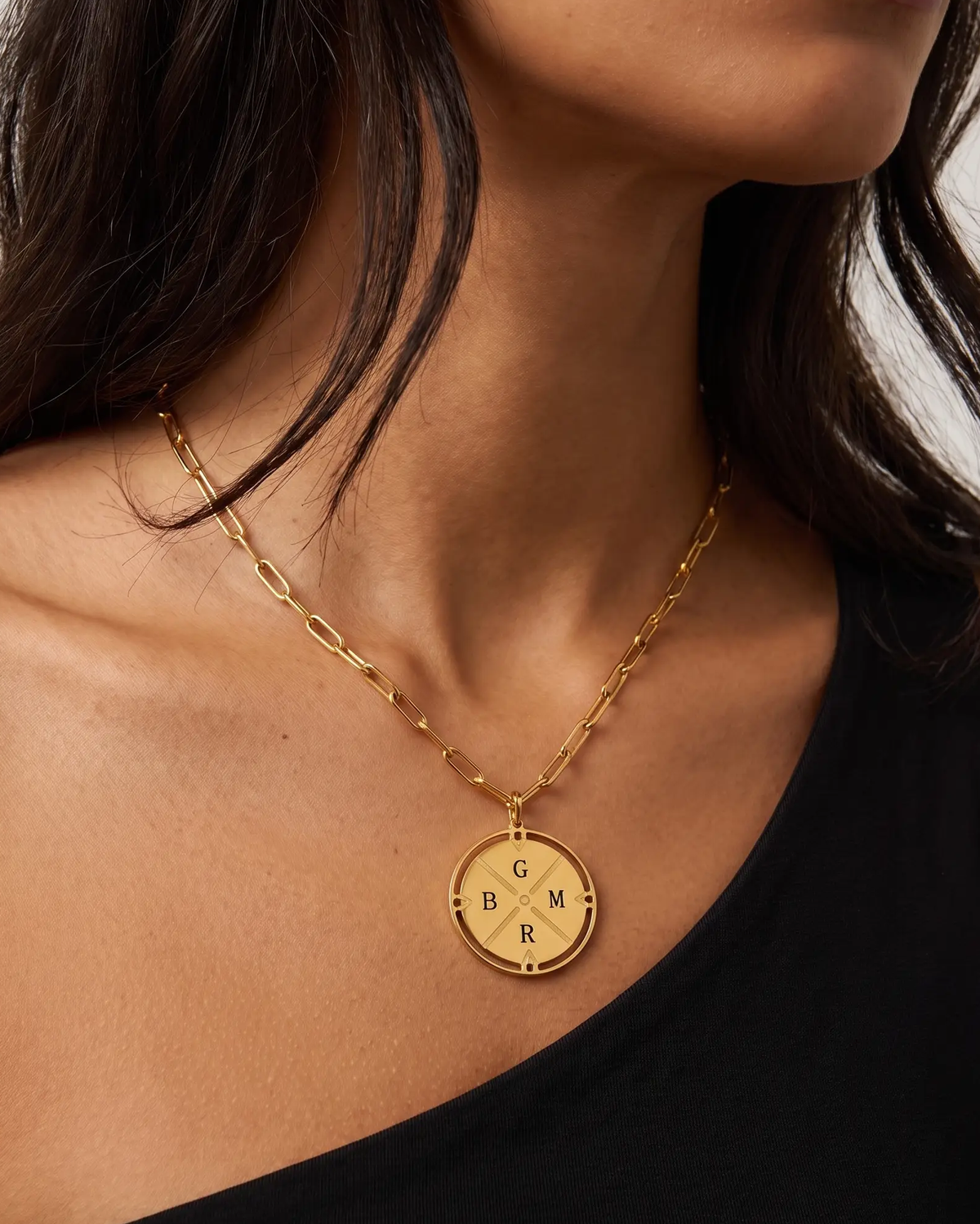 Engraved Initial North Necklace