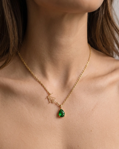 Script Name and Birthstone Necklace
