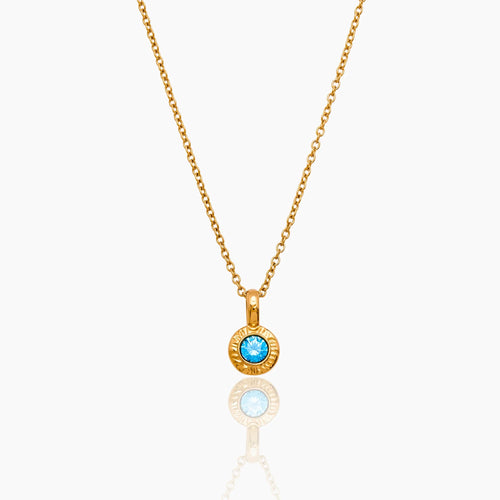 Facet Birthstone Pendant Necklace