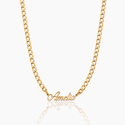 Heavy Curb Name Necklace