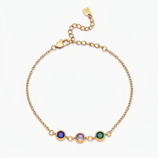 Personalised Family Birthstone Bracelet
