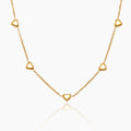 Puff Heart Station Necklace