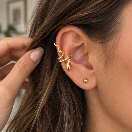 Snake Ear Cuff - Gold
