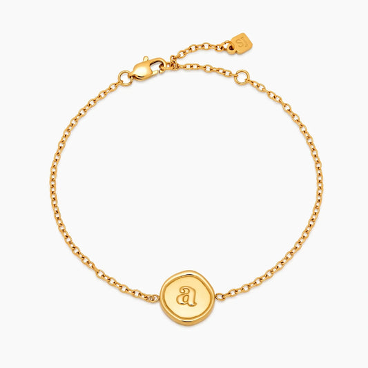 Stamped Initial Bracelet